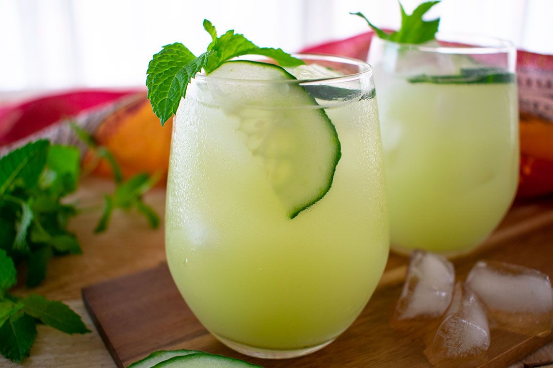 Refresco de pepino y menta