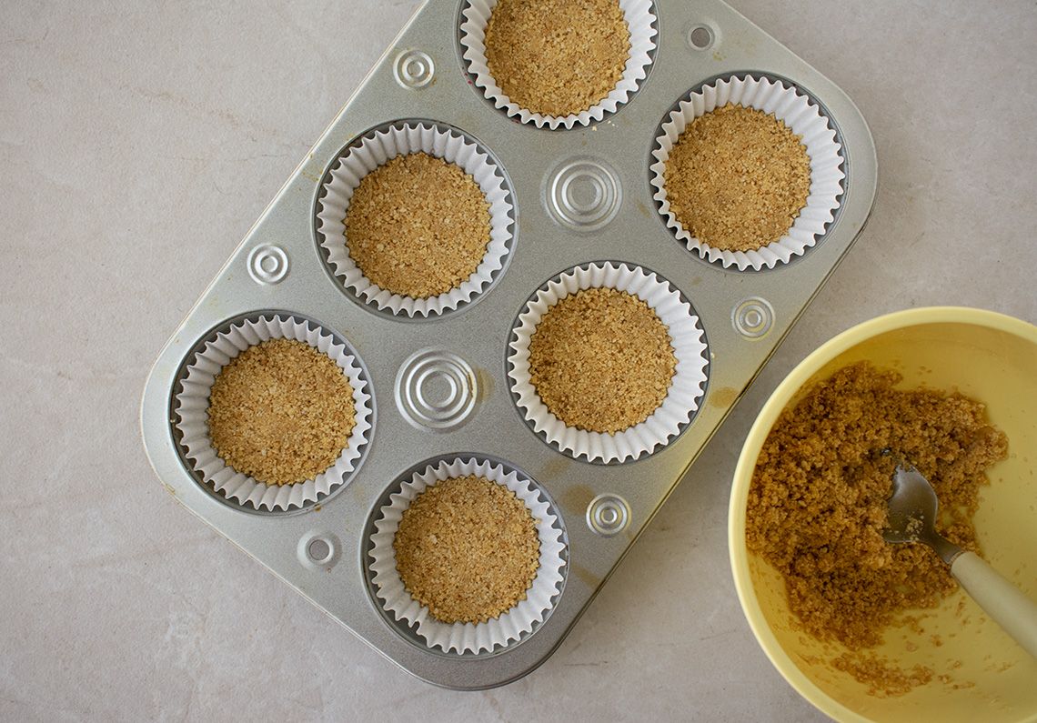 Mini cheesecake de mango