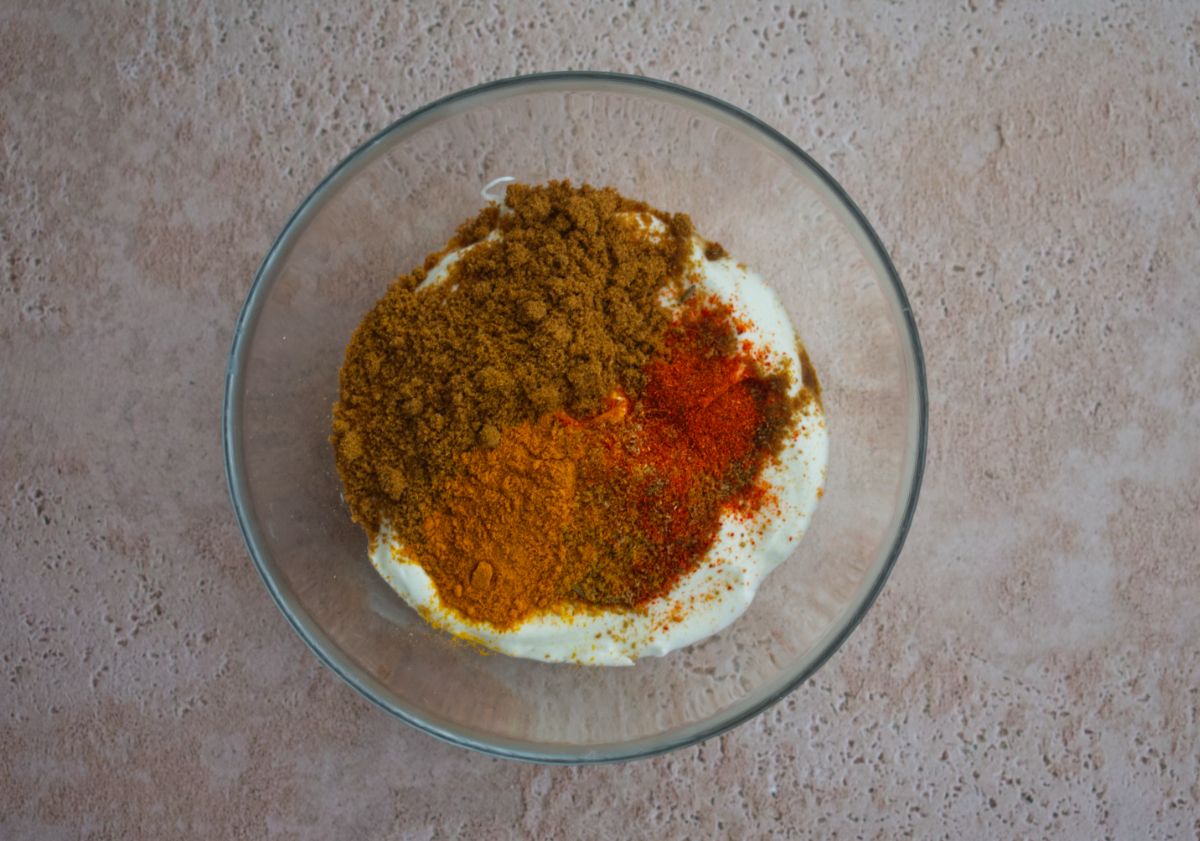 Mezcla de yogur y especias para preparar Paneer Bhurji