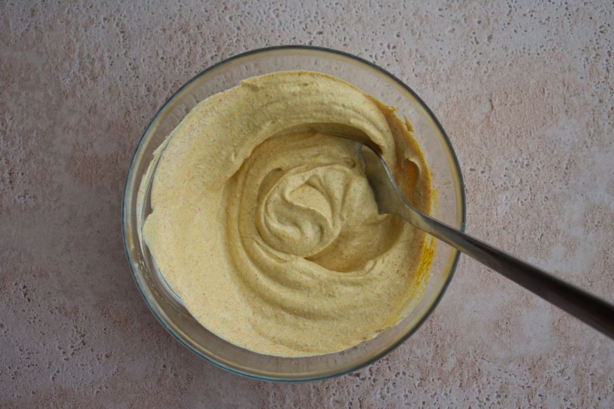 Mezcla de yogur y especias para preparar Paneer Bhurji