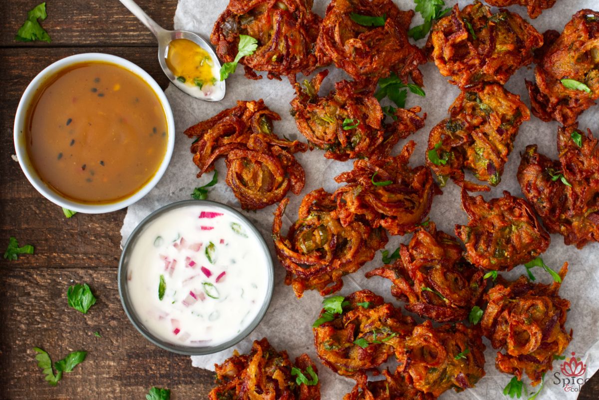 Onion Bhaji o Bhajis de cebolla: el aperitivo indio más crujiente y sin gluten